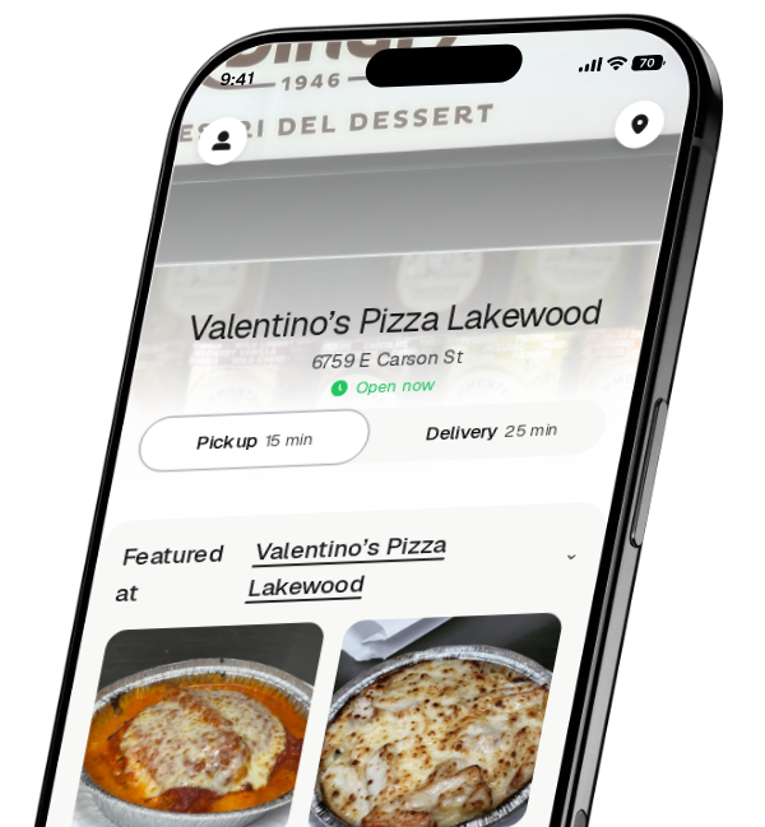 Valentino’s Pizza Lakewood app preview