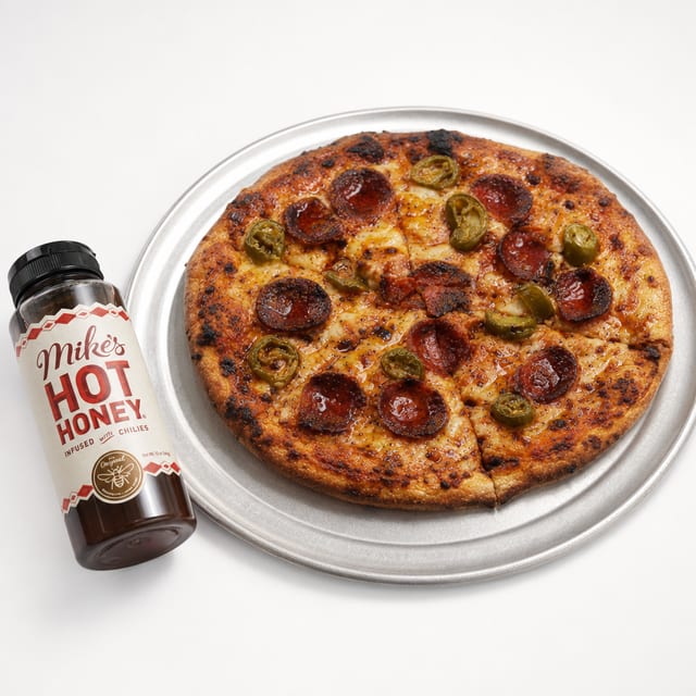 14in LARGE THE HOT ONE SPECIALTY PIZZA.