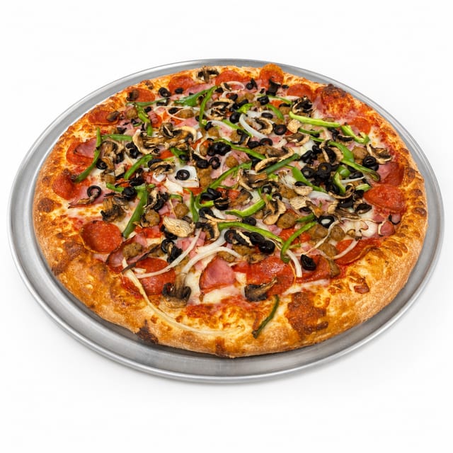 14in LARGE DELUXE SPECIALTY PIZZA.