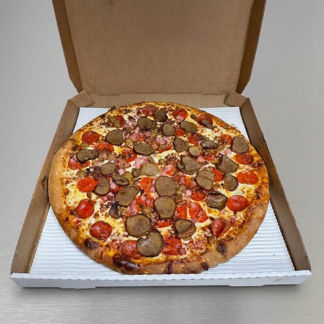 14in LARGE MEATLOVERS SPECIALTY PIZZA.